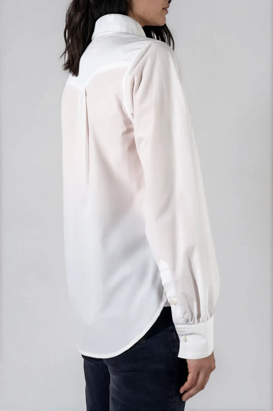 Chemise blanche en popeline de coton - Emy