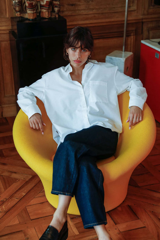 Chemise oversize en coton bio - Billie - Huguet Paris