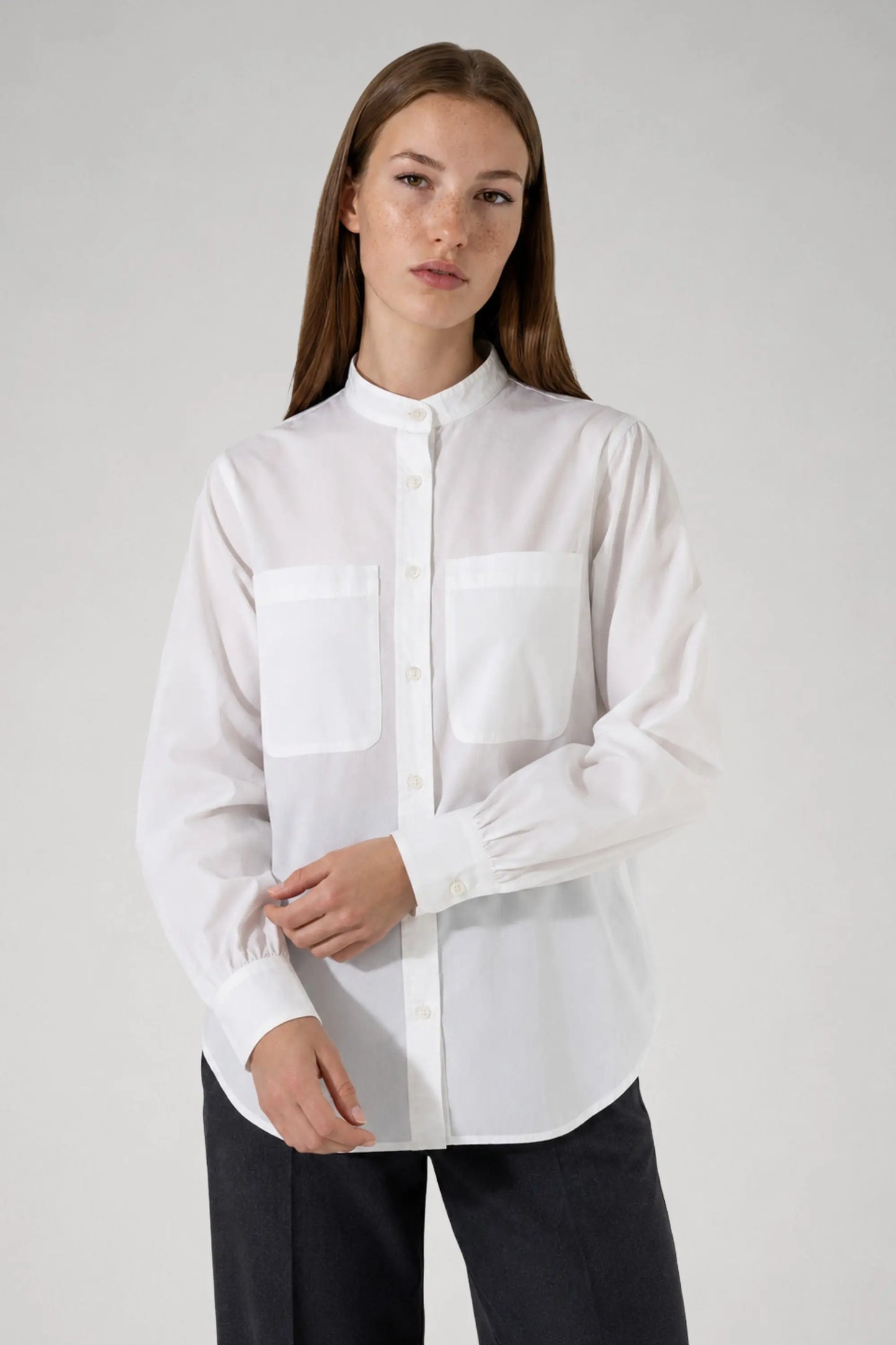 Suzanne officer collar shirt
