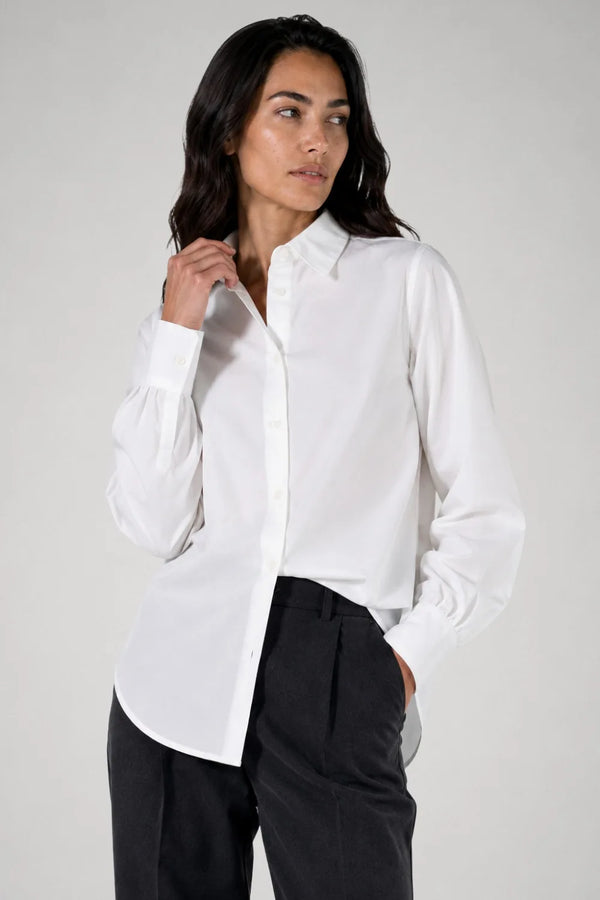 Chemise blanche en popeline de coton - Emy