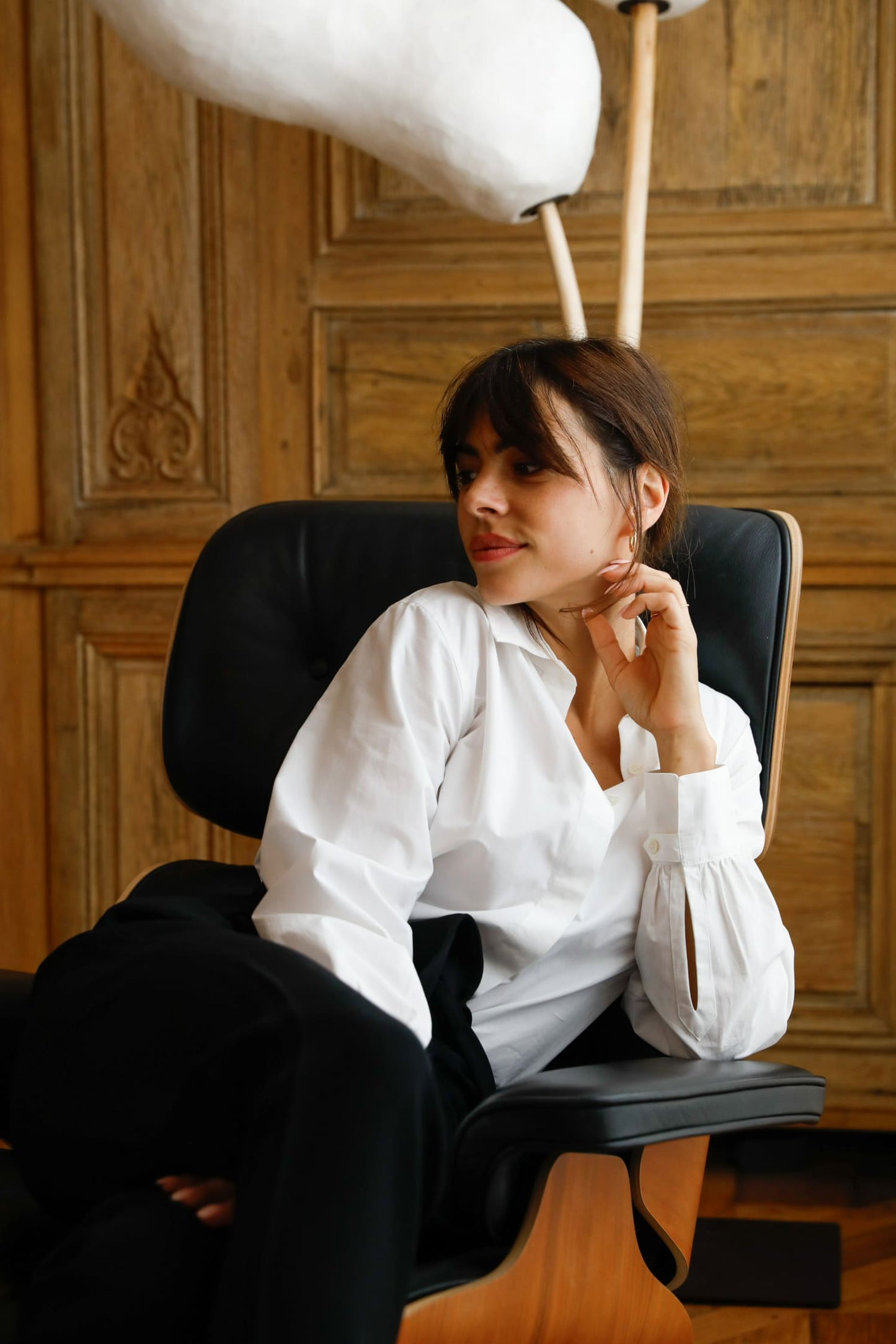 Chemise blanche en popeline de coton bio - Raphaëlle - Huguet Paris