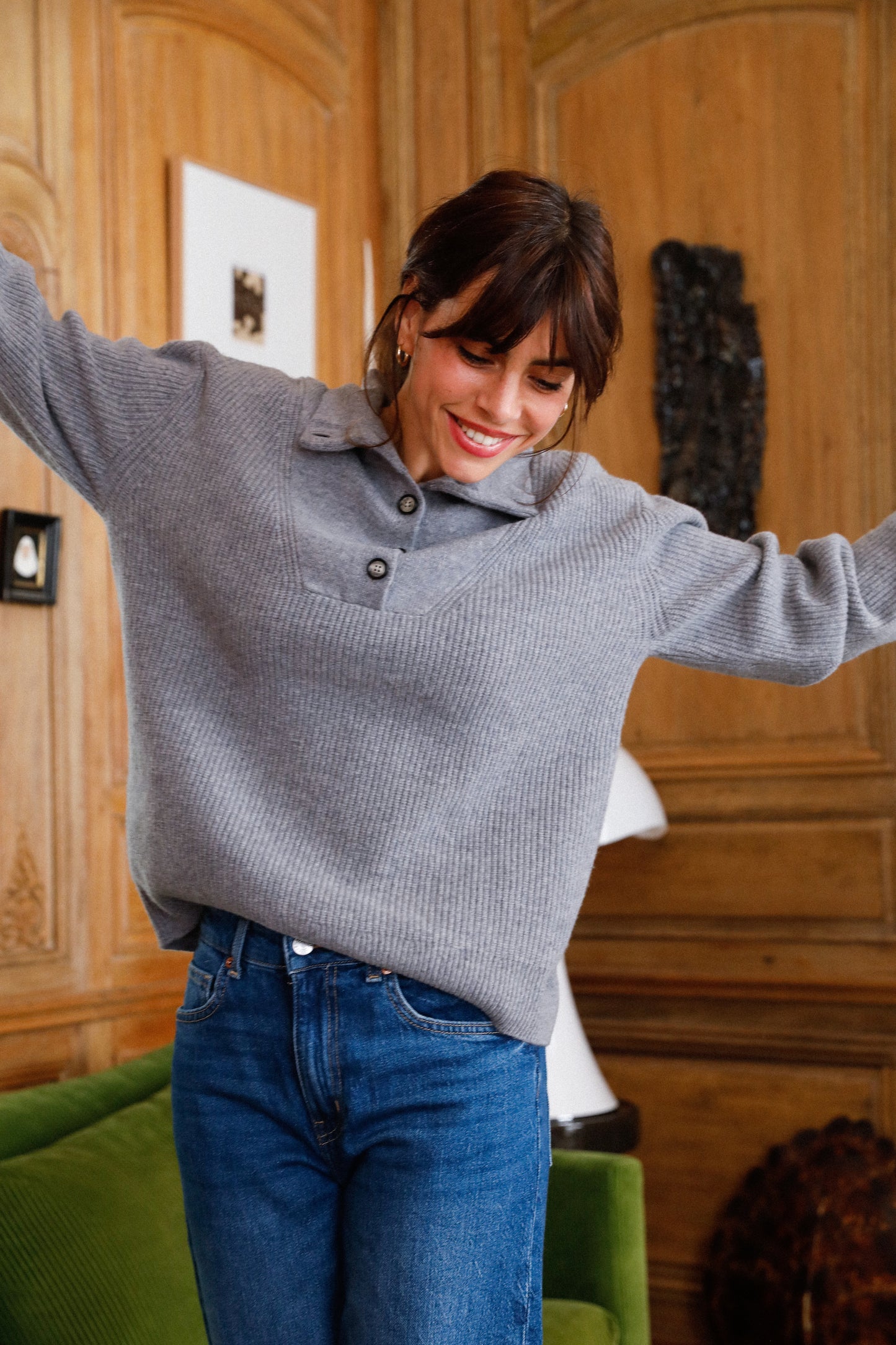 pull gris pour femme de qualité