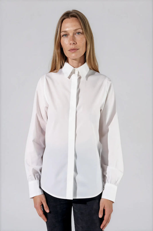 Chemise blanche en popeline de coton - Raphaëlle