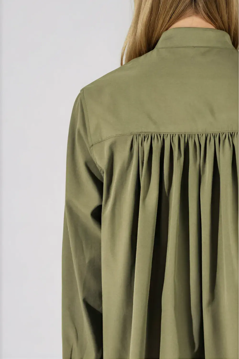 Chemise col officier en popeline de coton - Suzanne