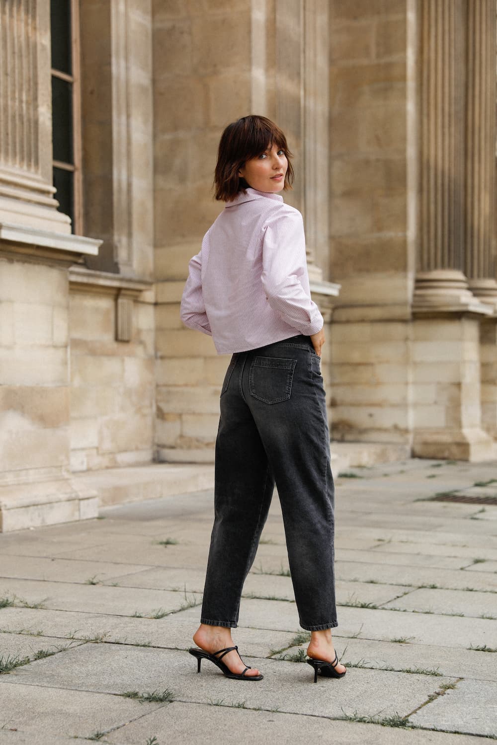 Chemise à coupe courte en coton bio - Alma - Huguet Paris