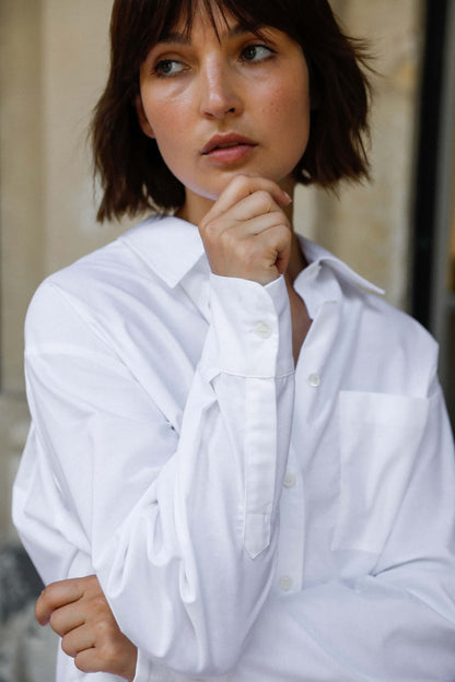 Chemise oversize en coton bio - Billie - Huguet Paris