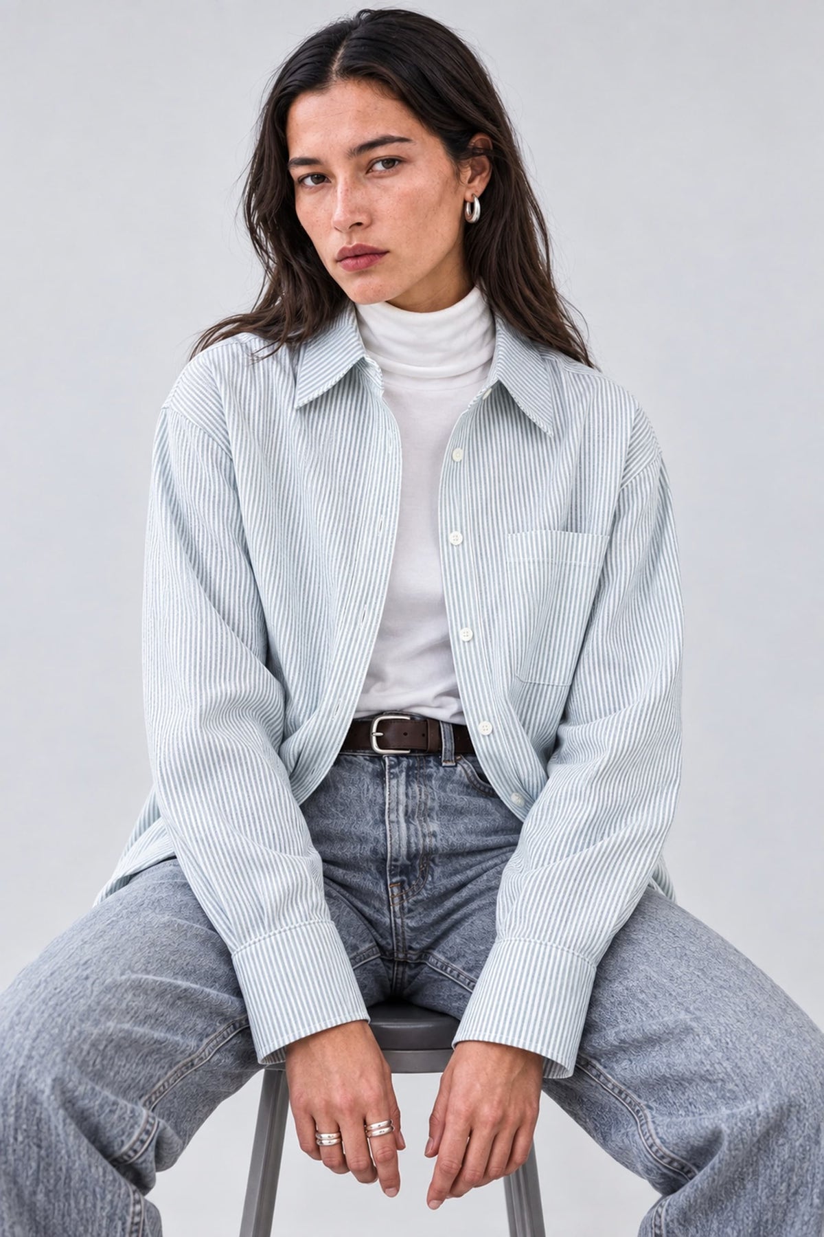 Chemise oversize en coton biologique - Billie
