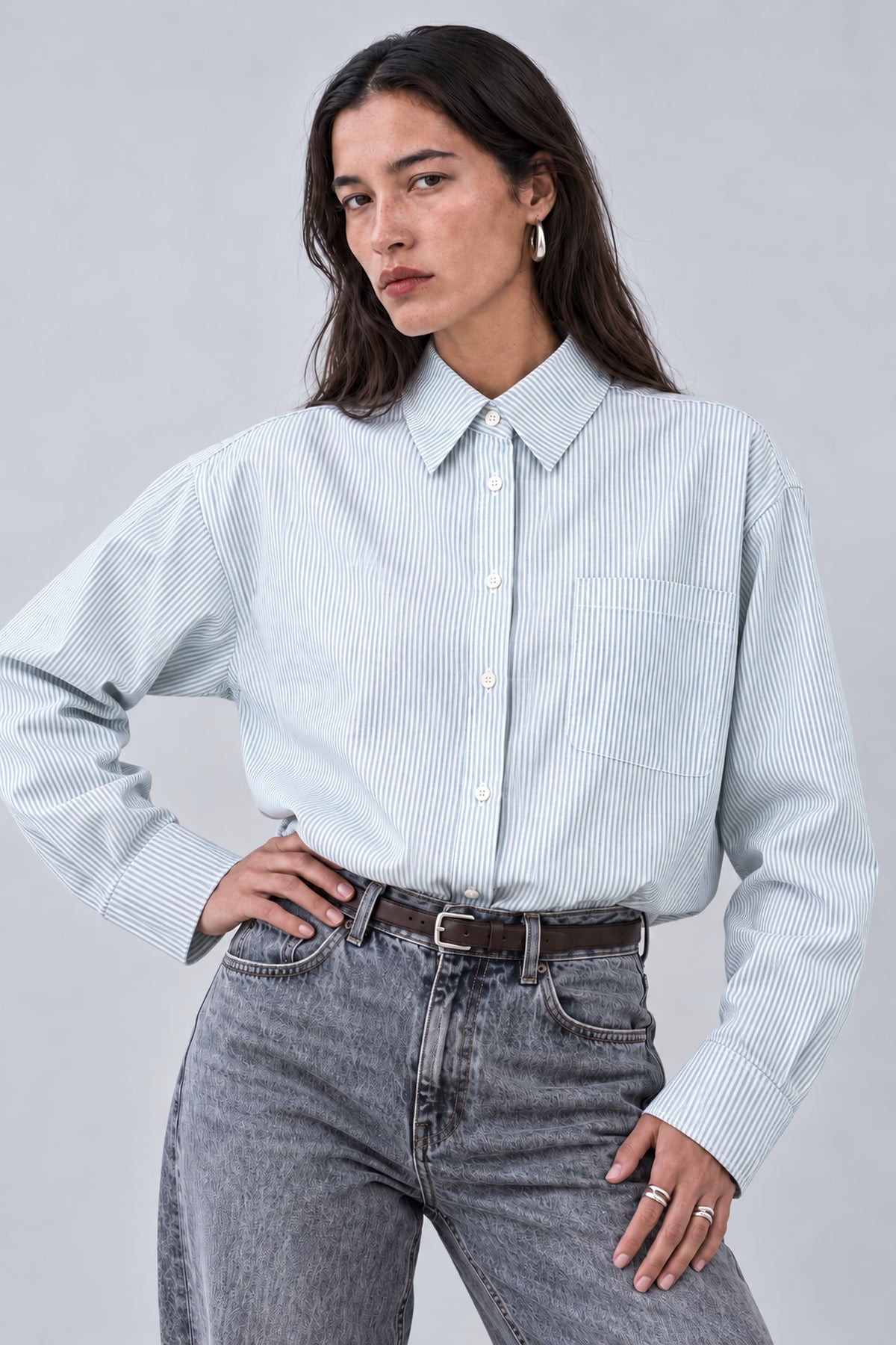 Chemise oversize en coton biologique - Billie