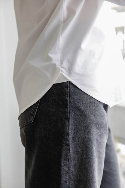 Chemise blanche coupe ample en popeline de coton bio - Emy - Huguet Paris
