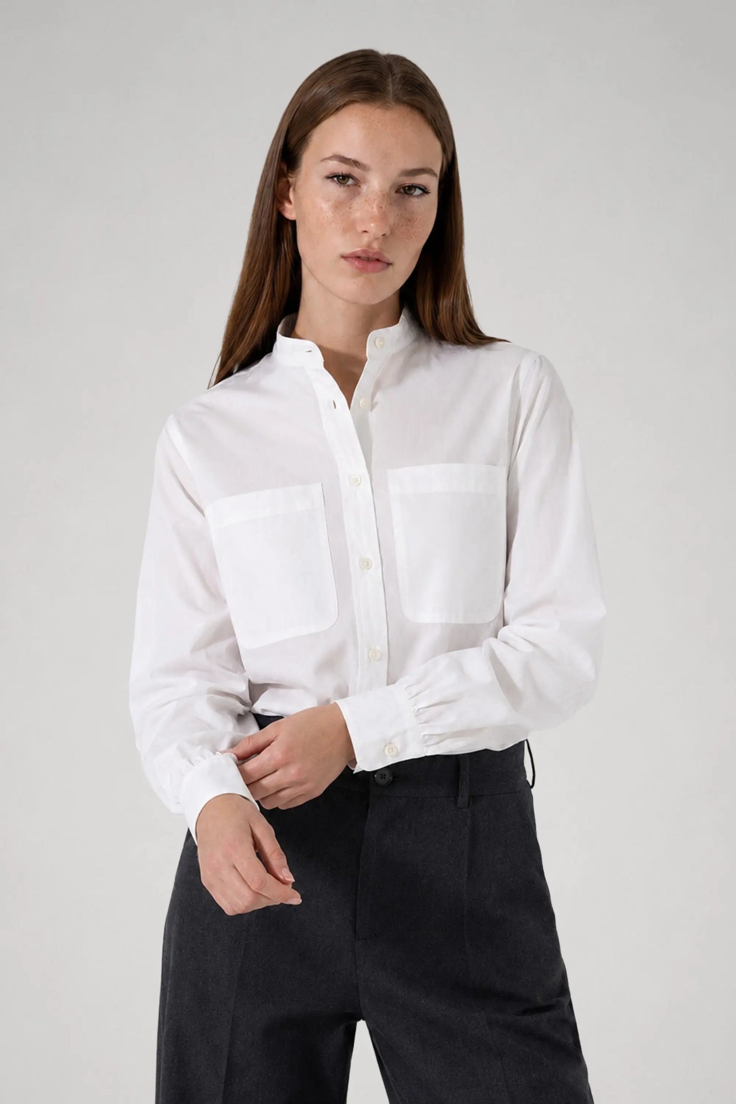 Suzanne officer collar shirt