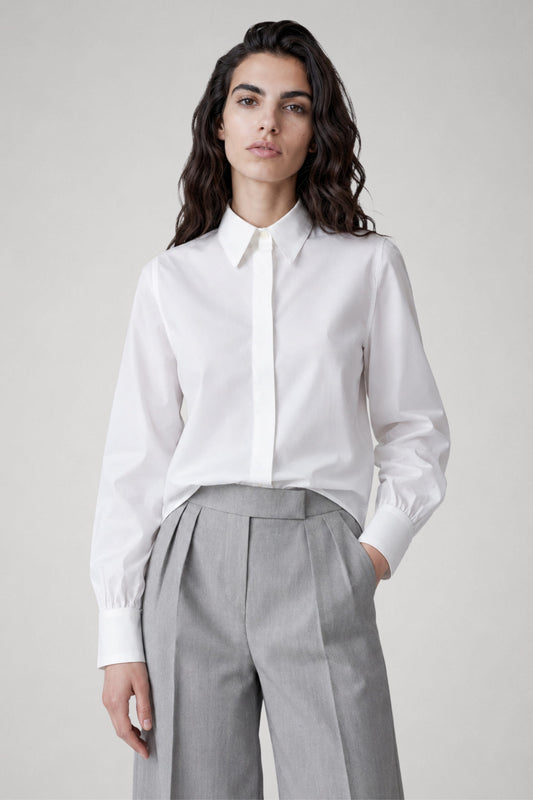 Chemise blanche en popeline de coton - Raphaëlle