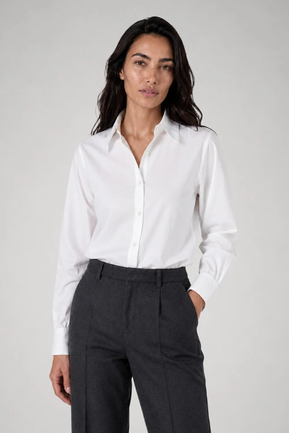 Emy white poplin shirt