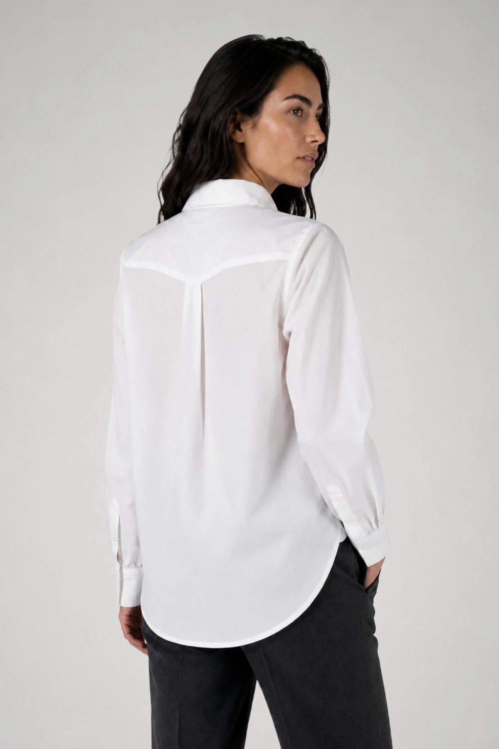 Emy white poplin shirt