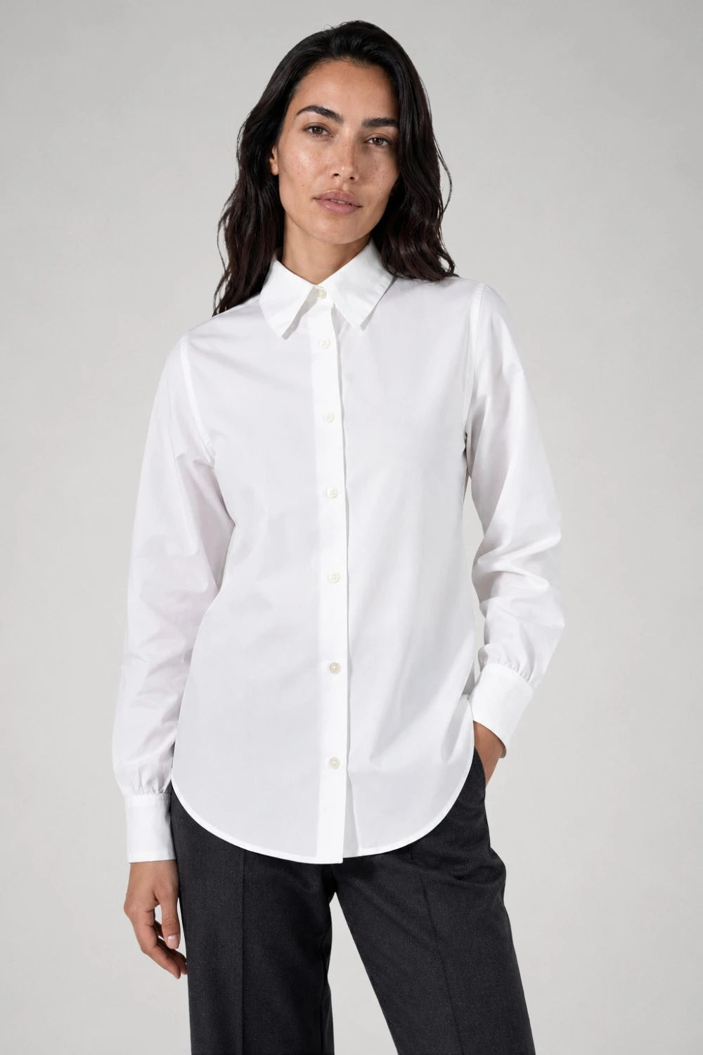 Emy white poplin shirt