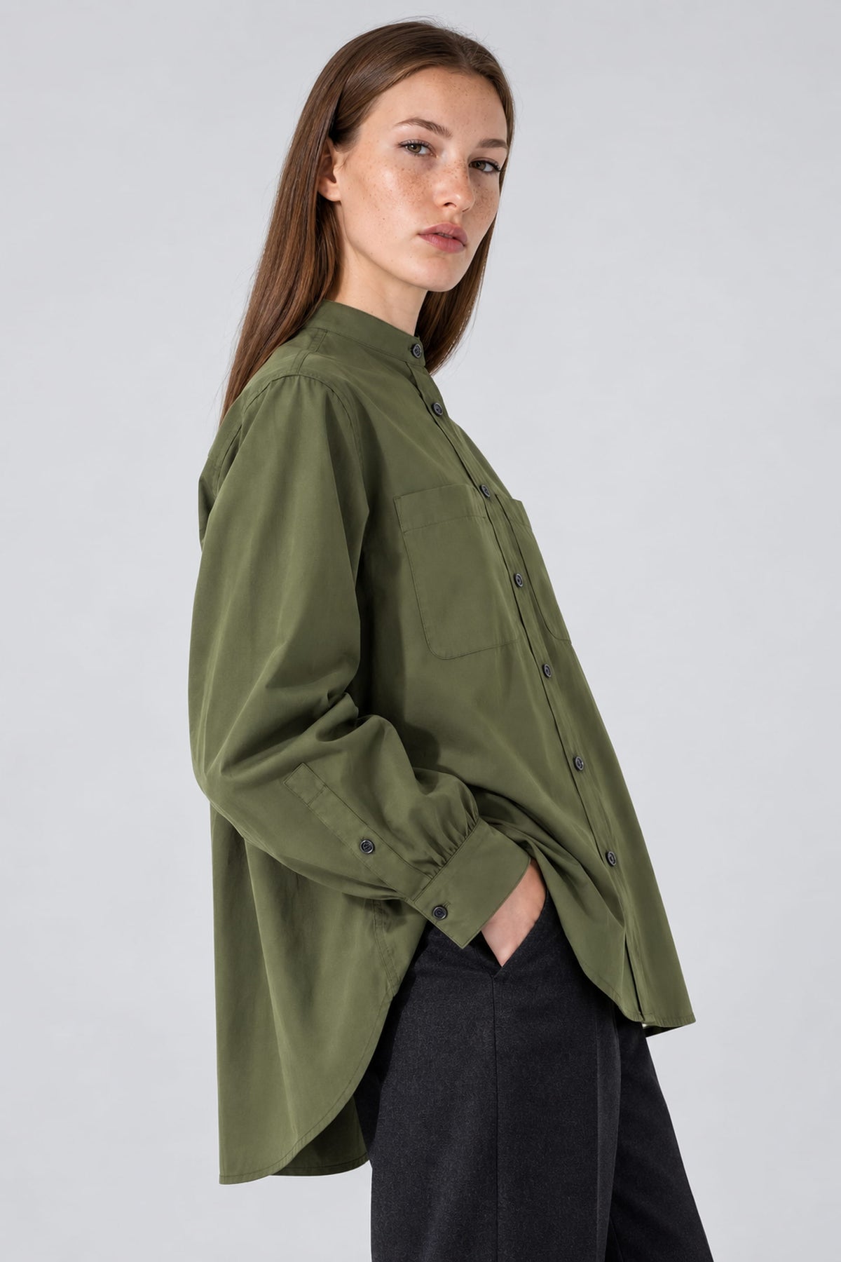 Suzanne officer collar shirt