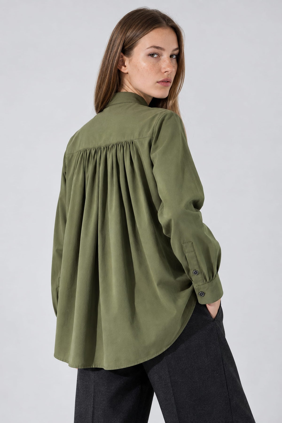 Suzanne officer collar shirt