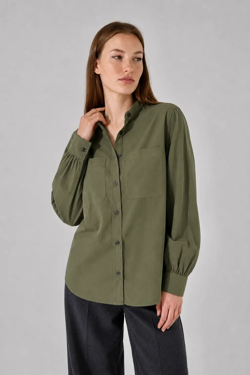 Suzanne officer collar shirt