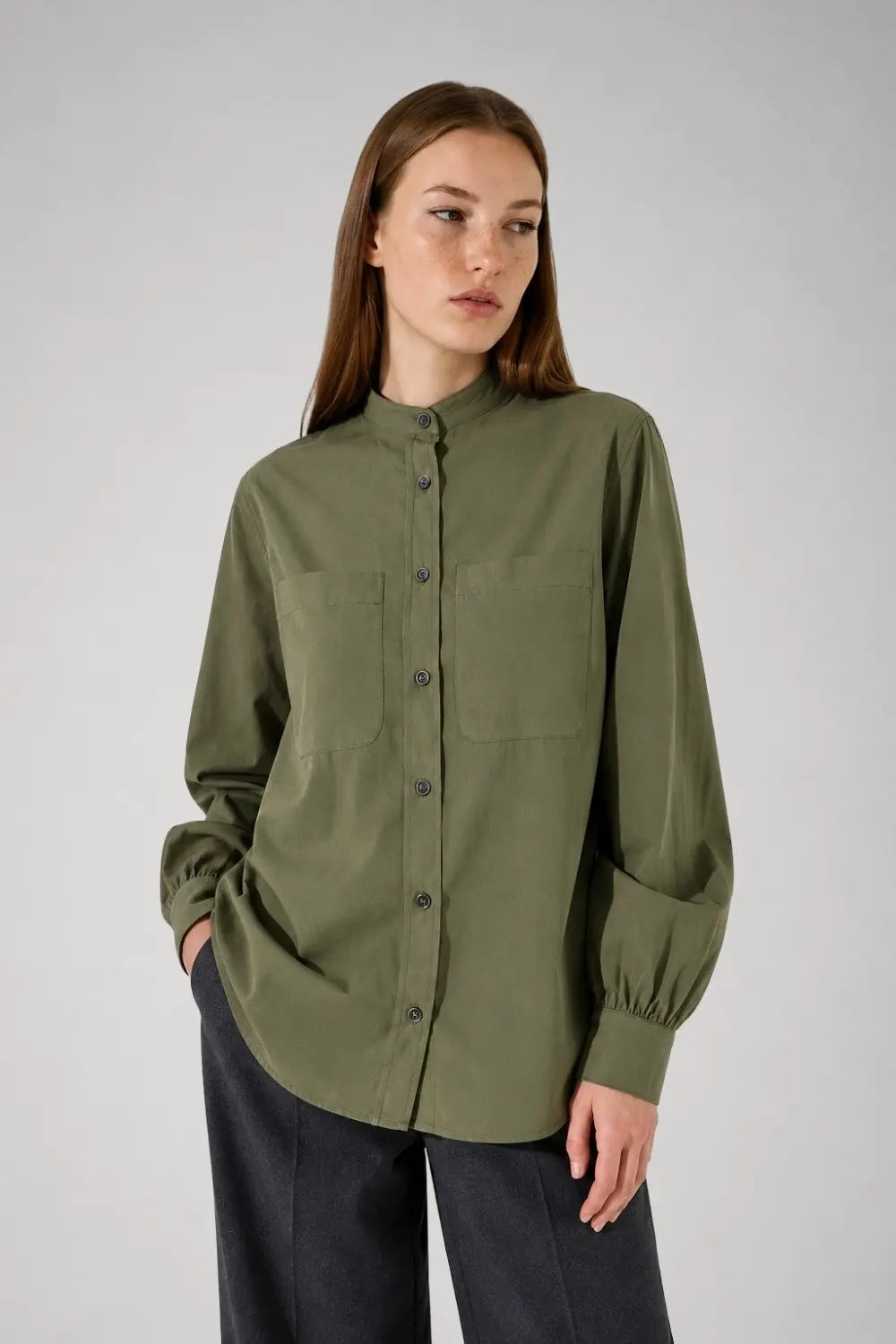 Suzanne officer collar shirt