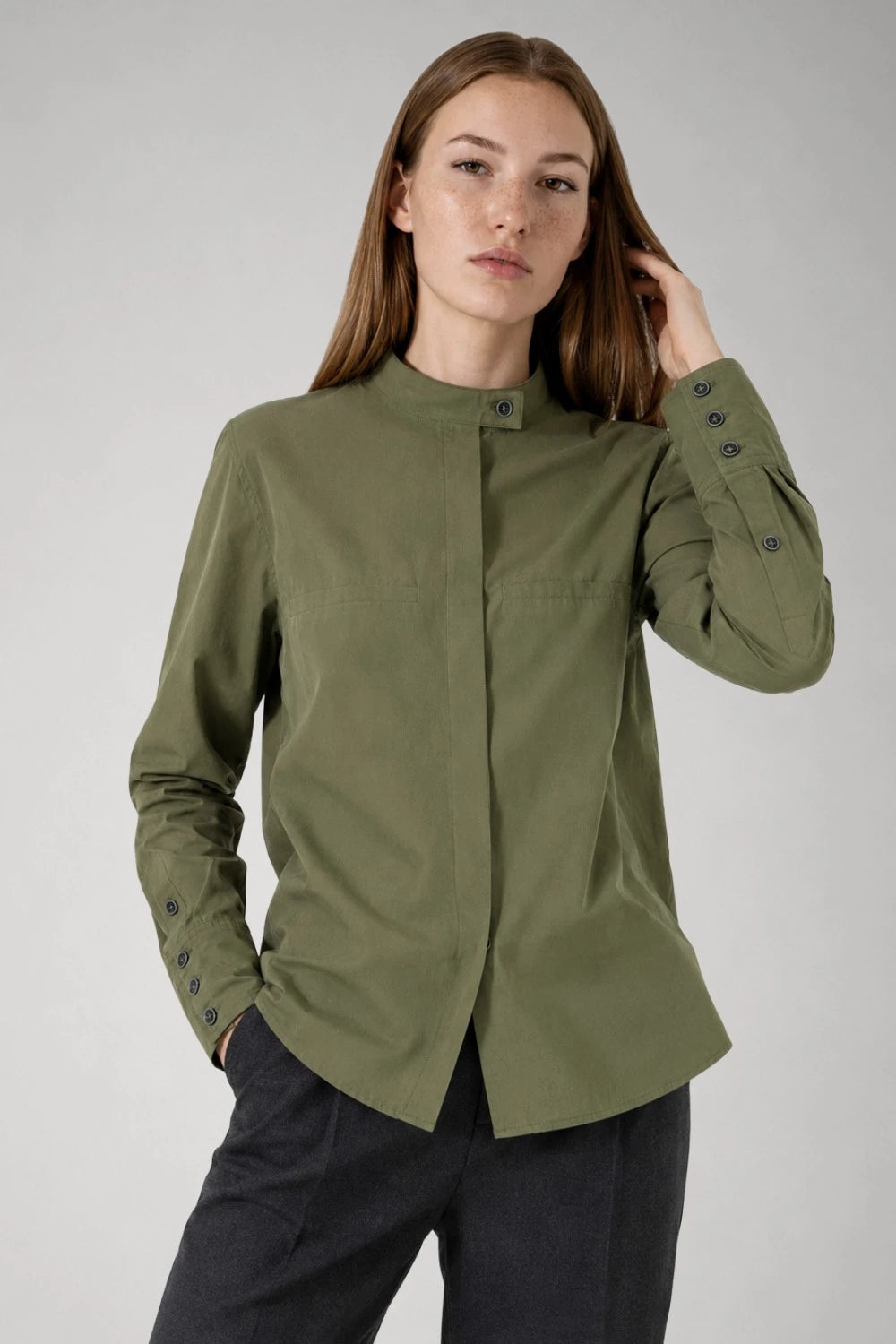 Ambre officer collar shirt