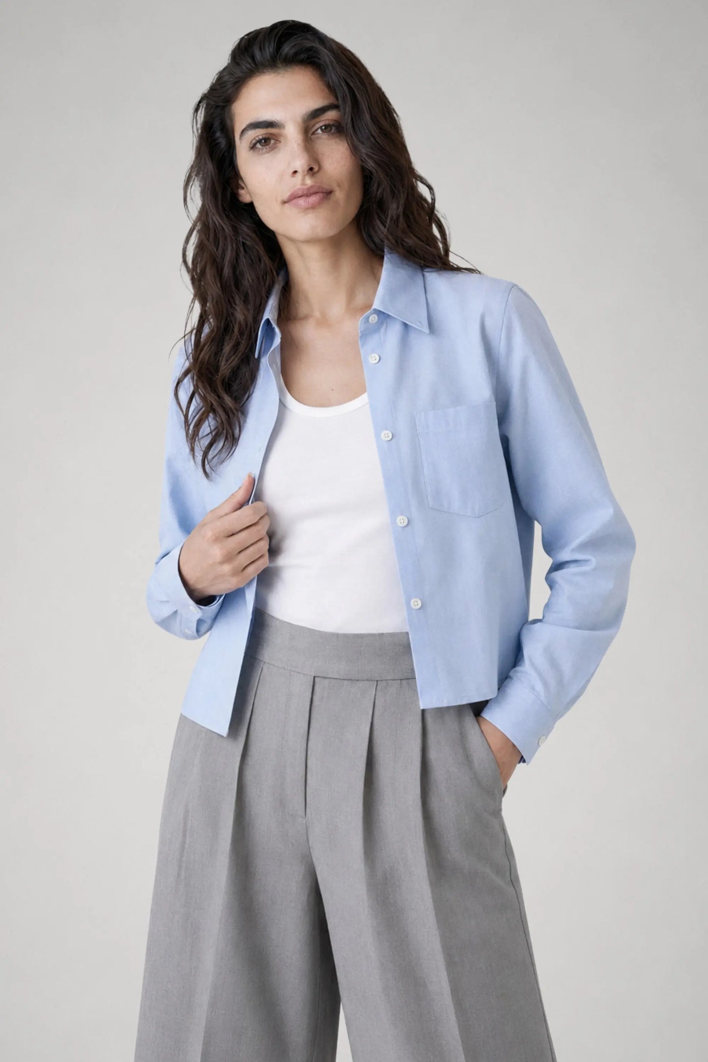 Alma cropped shirt