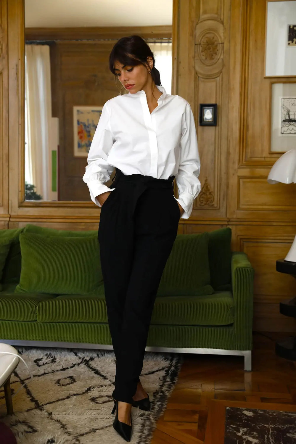 WHITE ORGANIC COTTON POPLIN SHIRT – GIULIA - White