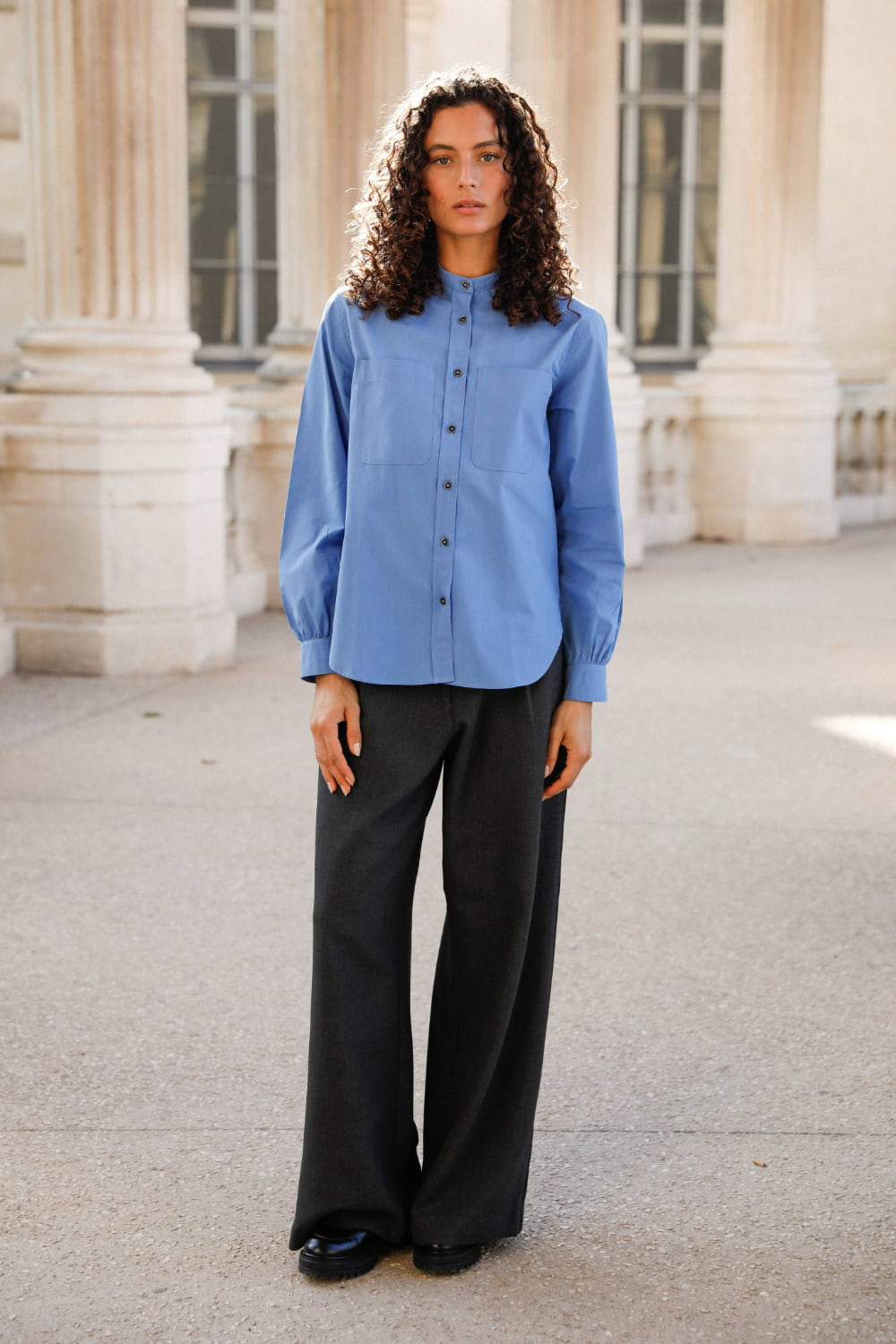 CHEMISE EN POPELINE DE COTON BIO - SUZANNE