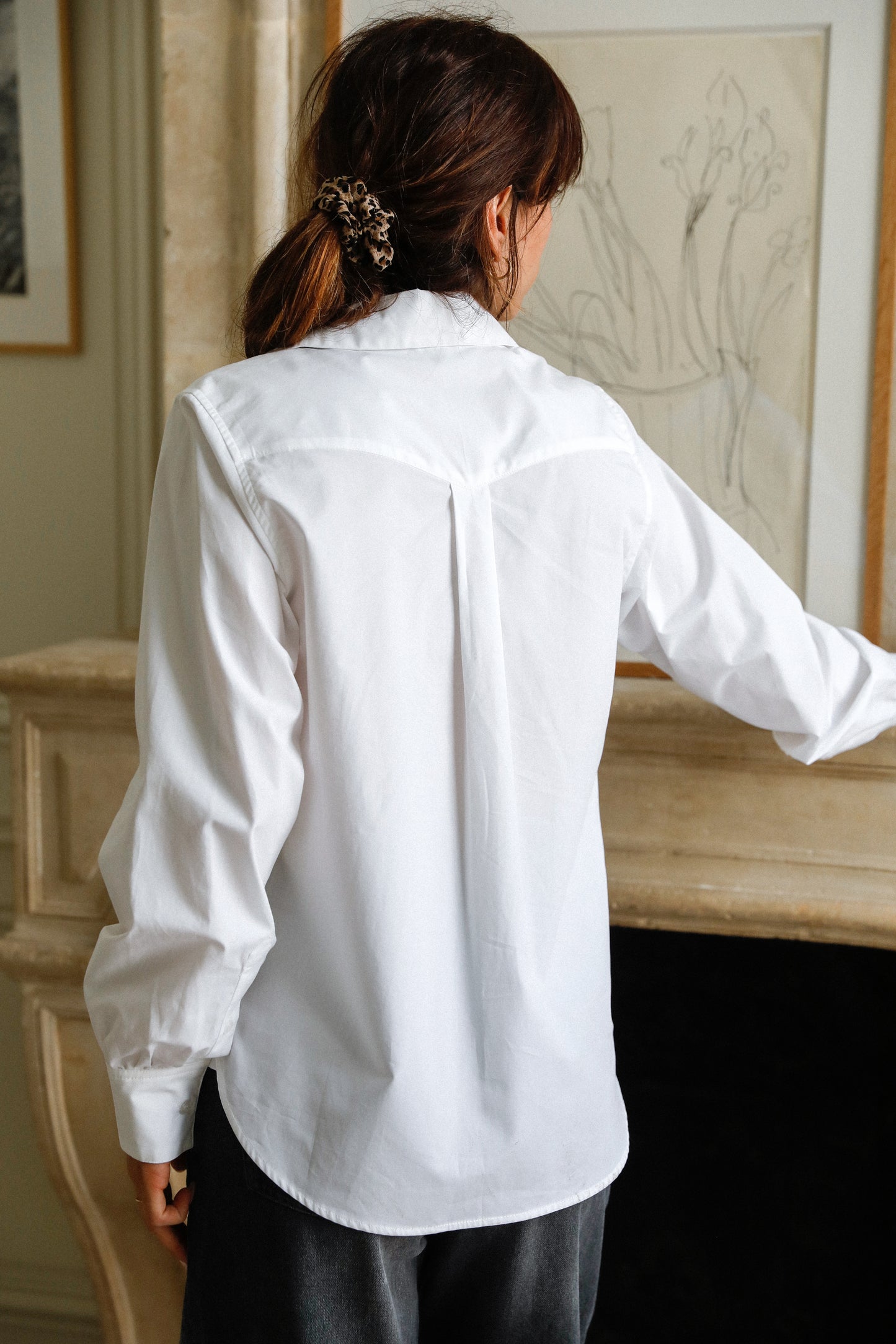 chemise blanche et chic pour femme en  coton