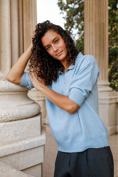 EXTRA-FINE MERINO WOOL POLO-NECK SWEATER – NINA